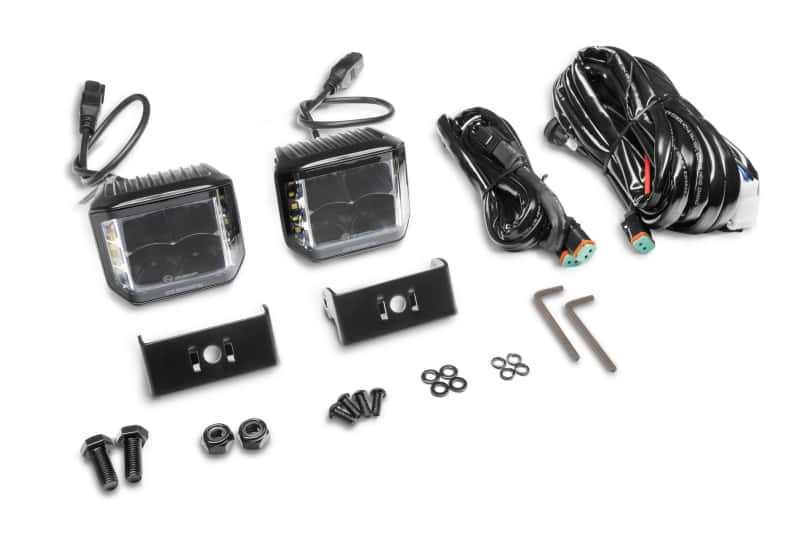 Go Rhino — Go Rhino Xplor Blackout Series Cube LED Sideline Spot Light Kit (Surface Mount) 4x3 - Blk (Pair)
BLK-Sideline Lights - view 5