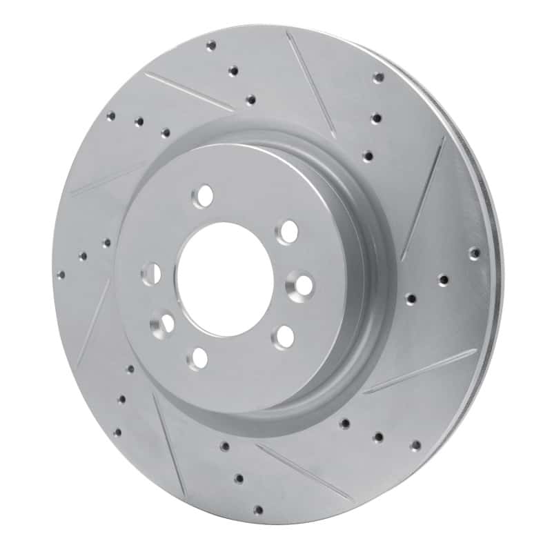 R1 Concepts — R1 06-17 Land Rover Range Rover Front Right Drilled & Slotted Silver Brake Rotor
R1 Brake Rotor Drill - view 2