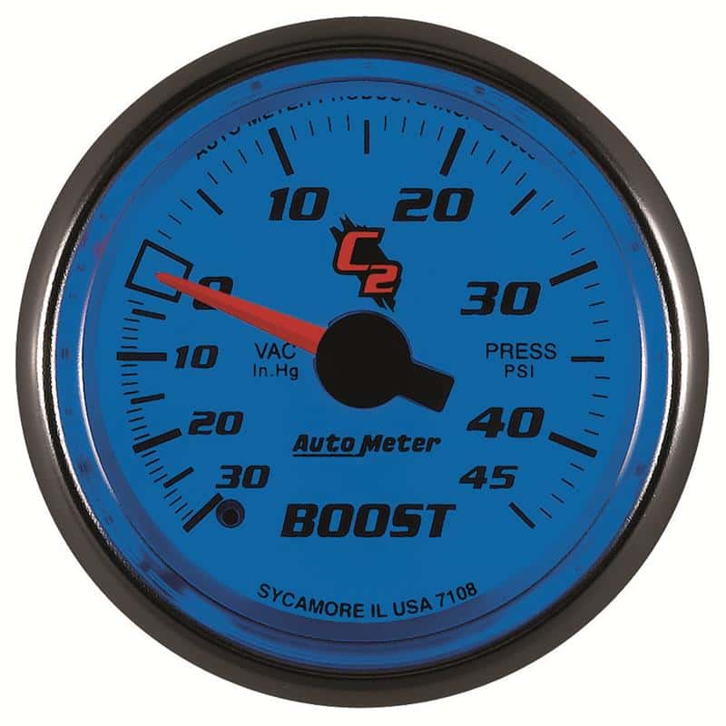 AutoMeter — Autometer C2 52mm 30 In Hg-Vac/45 PSI Mechanical Vacuum/Boost Gauge
GA 2" BST 45PSI M C2 - view 2