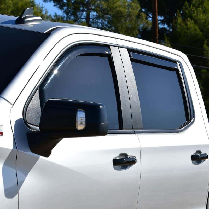 Westin — Westin 19-21 Chevy Silverado Crew Cab Pickup In-Channel Wind Deflector 4pc - Smoke
Side Window Vent - view 4