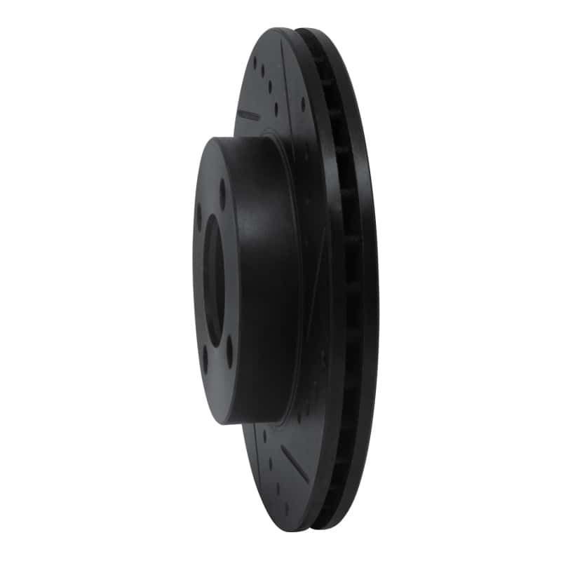 R1 Concepts — R1 90-91 Audi 90 Quattro Front Right Drilled & Slotted Black Brake Rotor
R1 Brake Rotor Drill - view 2