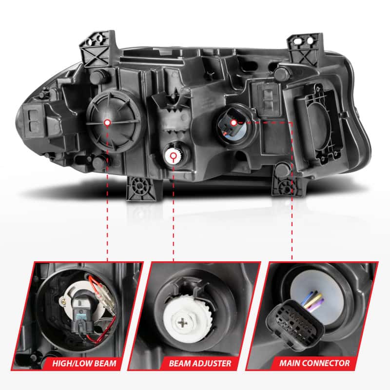 ANZO — ANZO 2015-2018 Dodge Charger Projector Headlights Plank Style Black
Head Light Set
HdLtSet - view 12