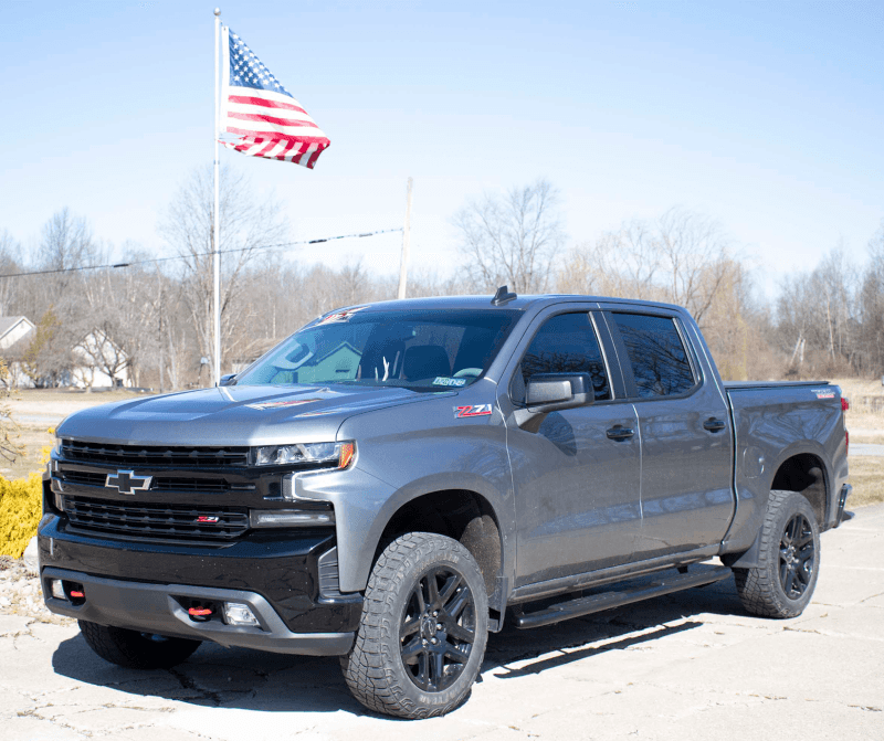 Fishbone Offroad — Fishbone Offroad 2019+ Chevrolet Silverado 1500 Double Cab Oval Side Steps - Black Textured - view 8