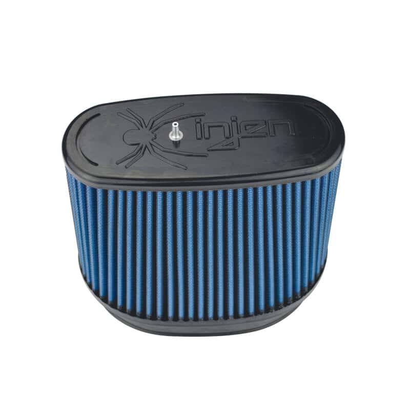 Injen — Injen NanoWeb Dry Air Filter 6.70x4.54 Oval neck/ 7.69 x 5.68 Base/ 7.25 Tall w/Barb Fit - 70 Pleat
Air Filter - view 5