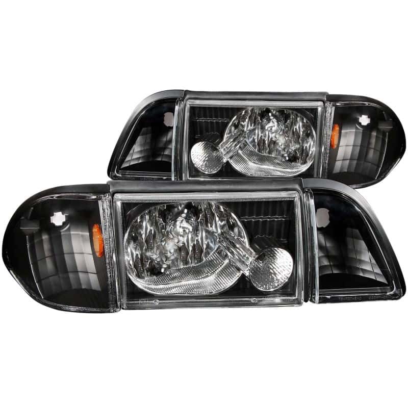 ANZO — ANZO 1987-1993 Ford Mustang Crystal Headlights Black w/ Corner Lights 3pc
Head Light Set
HdLtSet - view 1