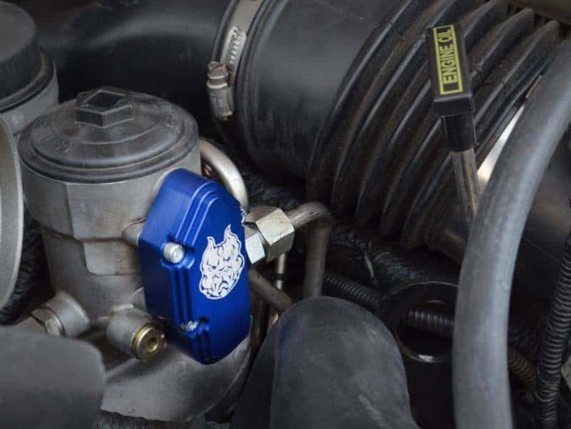 Sinister Diesel — Sinister Diesel 03-07 Ford Powerstroke 6.0L Blue Spring Kit w/ Billet Spring Housing/Fuel Filter Cap
Blue Spring Cap Kit - view 3