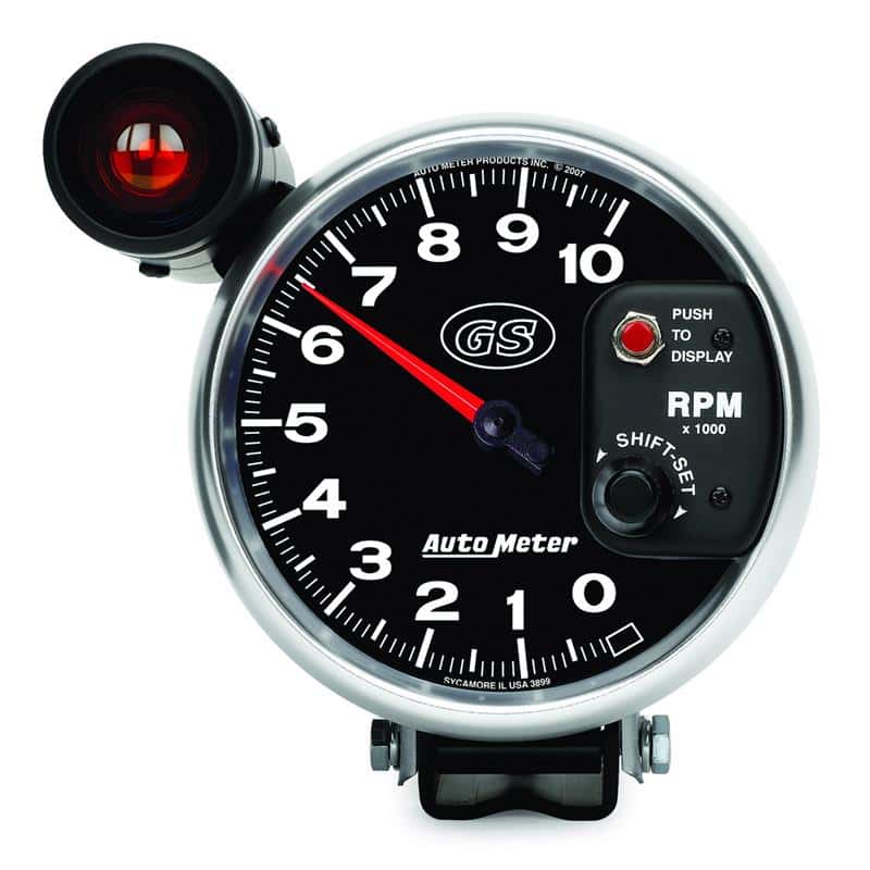 AutoMeter — AutoMeter Gauge Tachometer 5in. 10K RPM Pedestal W/ Ext. Shift-Lite Gs
5" TACH, 10,000 RPM, - view 1