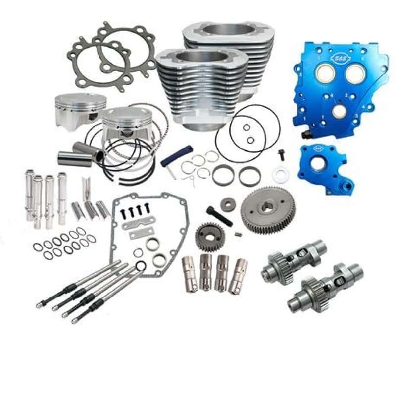 S&S Cycle — S&S Cycle 07-17 4in Bore 585GE Cam Power Pack - Silver - view 1