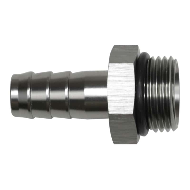 DeatschWerks — DeatschWerks 10AN ORB Male to 1/2in Male Triple Barb Fitting (Incl O-Ring) - Anodized DW Titanium
Lines & Fittings - view 1