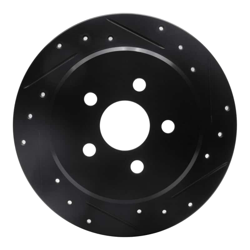 R1 Concepts — R1 03-10 Chrysler PT Cruiser Rear Right Drilled & Slotted Black Brake Rotor
R1 Brake Rotor Drill - view 1