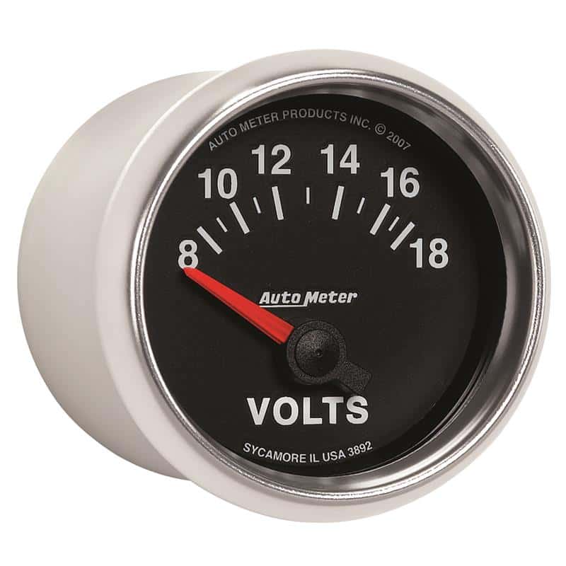 AutoMeter — Autometer GS 52mm 8-18 Volts Short Sweep Electronic Voltmeter Gauge
2-1/16" VOLTMETER, 8 - view 6