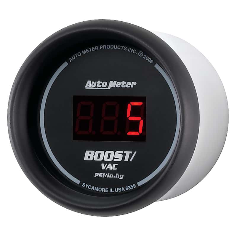 AutoMeter — Autometer Black 52mm 30 In Hg.-Vac./30 PSI Digital Vacuum/Boost Gauge
2-1/16" BOOST-VAC, 3 - view 3