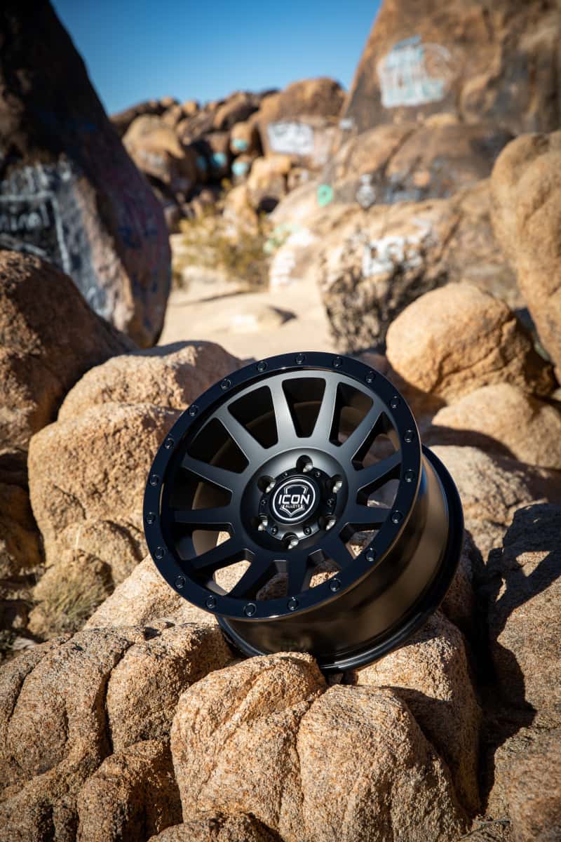 ICON — ICON Compression 18x9 5x150 25mm Offset 6in BS 110.1mm Bore Double Black Wheel
WHEEL - view 4