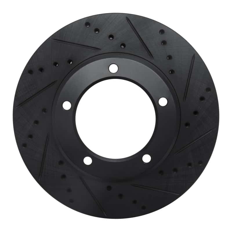 R1 Concepts — R1 98-07 Lexus LX470 Front Right Drilled & Slotted Black Brake Rotor
R1 Brake Rotor Drill - view 1