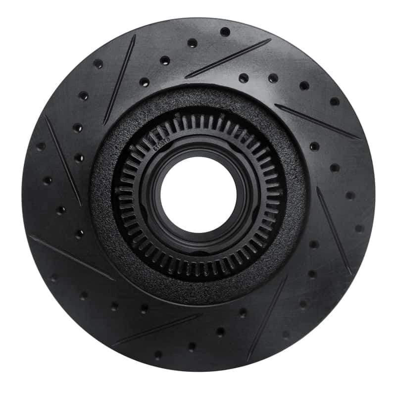 R1 Concepts — R1 95-97 Ford Ranger (USA/Canada) Front Right Drilled & Slotted Black Brake Rotor
R1 Brake Rotor Drill - view 5