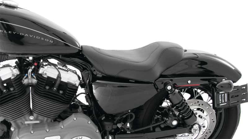 Mustang Motorcycle — Mustang 04-21 Harley Sportster 3.3 GAL Tripper Solo Seat - Black - view 1