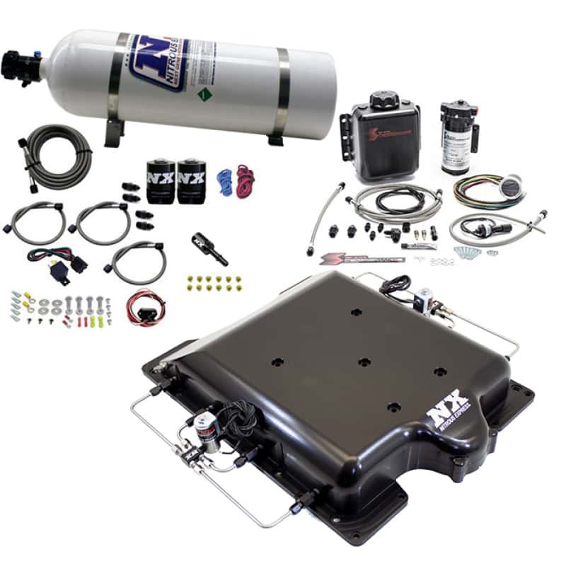 Nitrous Express — Nitrous Express Dodge Hellcat Supercharger Lid Nitrous/Water Injection Kit (100-400HP) w/15lb Bottle
Injection System Kit
N2OSys - view 1