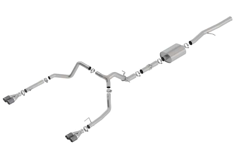 Borla — Borla 19 Chevrolet Silverado/GMC Sierra 1500 6.2L SS ATAK Catback Exhaust - Carbon Fiber Tips
Cat-Back System - view 1