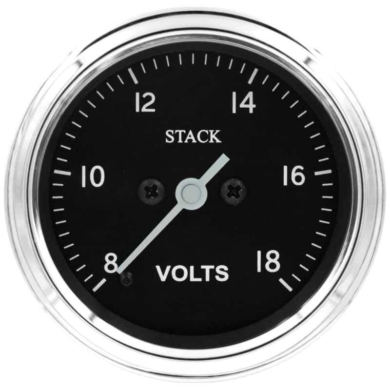 AutoMeter — Autometer Stack 52mm 8-18V Pro Stepper Motor Battery Voltage Gauge - Classic
Ga Volt Stpr 18v Cl - view 1