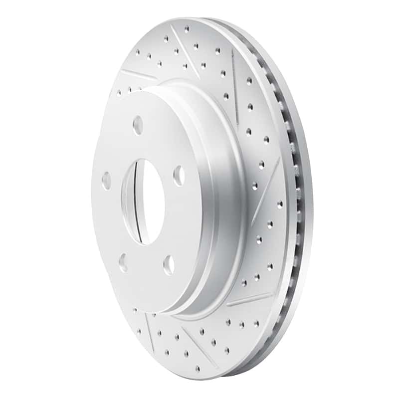 R1 Concepts — R1 02-24 Chrysler Aspen Front Right Drilled & Slotted Geo-Carbon Rotor - view 2