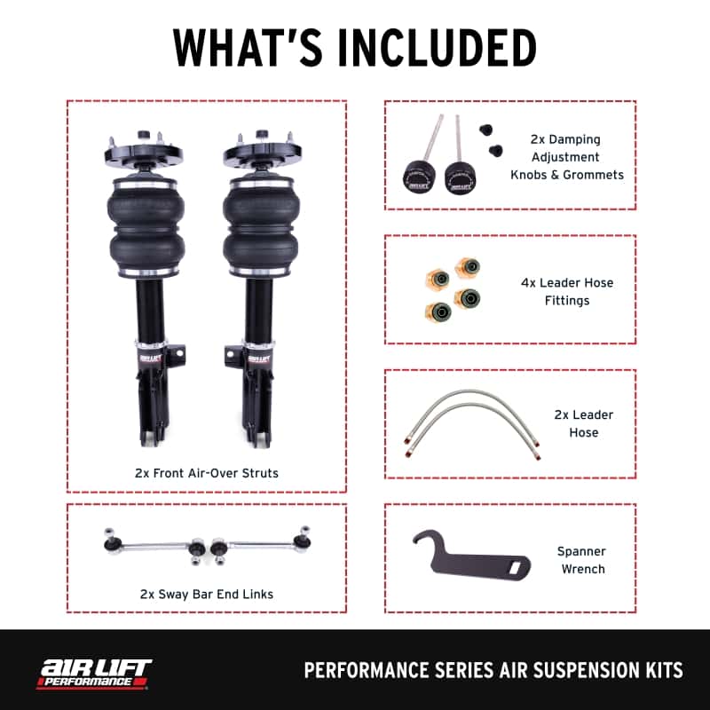 Air Lift — Air Lift Performance 2005-2014 Ford Mustang (S197) Front Kit (3/8 Fittings Not Included)
Air Lift Performance - view 3