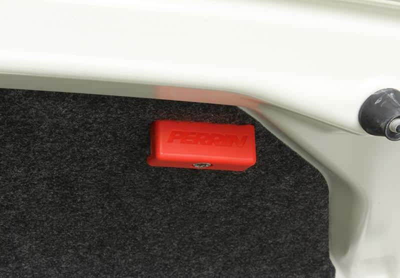 Perrin Performance — PERRIN 07-25 Subaru WRX STI Sedan Trunk Handle - Red - view 6
