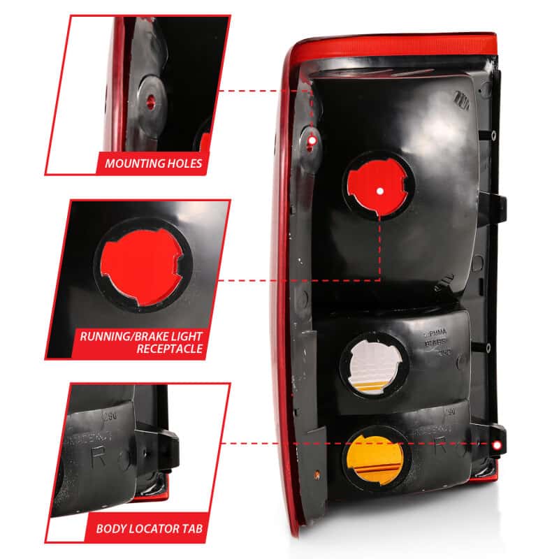 ANZO — ANZO 1993-1997 Ford Ranger Tail Light Red/Clear (OE)
Tail Light Set - view 10