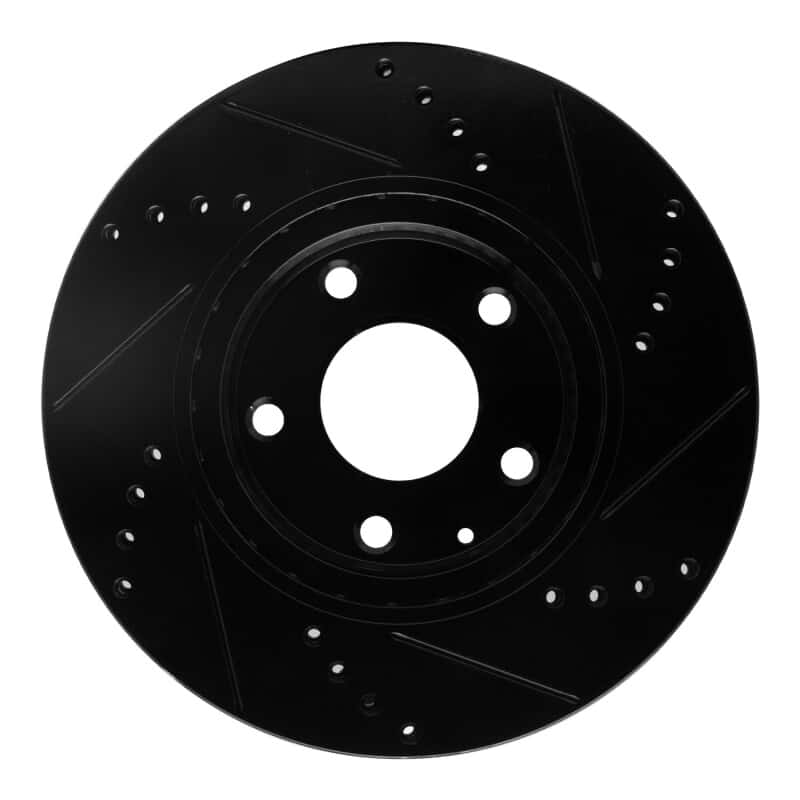 R1 Concepts — R1 14-24 Mazda 3 Front Left Drilled & Slotted Black Brake Rotor
R1 Brake Rotor Drill - view 5