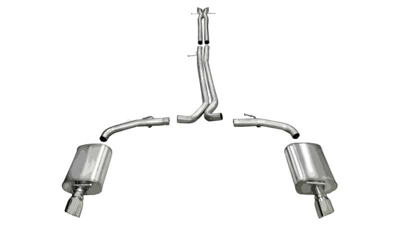CORSA Performance — Corsa 2010-2019 Ford Taurus SHO 3.5L V6 Turbo Polished Sport Cat-Back Exhaust
Exhaust - view 1