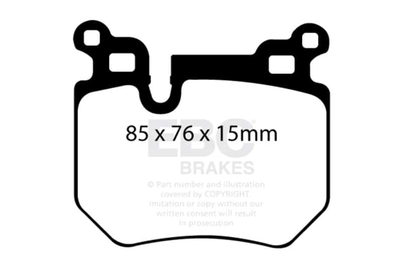 EBC — EBC 08-10 BMW 135 3.0 Twin Turbo Bluestuff Rear Brake Pads
Disc Brake Pad - view 4