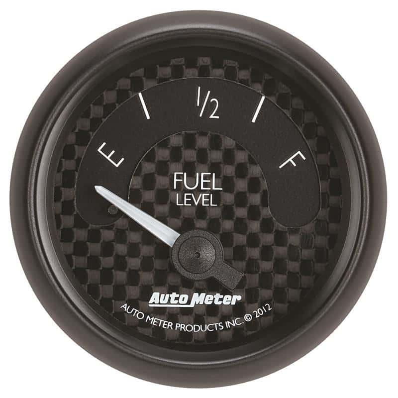 AutoMeter — Autometer GT Series 52mm Short Sweep Electronic 0-90 ohms Fuel Level (For most 65-97 GM)
2-1/16" FUEL LEVEL, - view 1