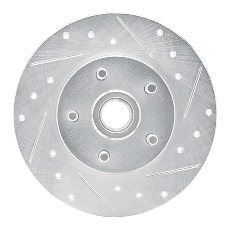 R1 Concepts — R1 1984-1987 Pontiac Fiero Front Right Drilled & Slotted Silver Brake Rotor
R1 Brake Rotor Drill - view 1