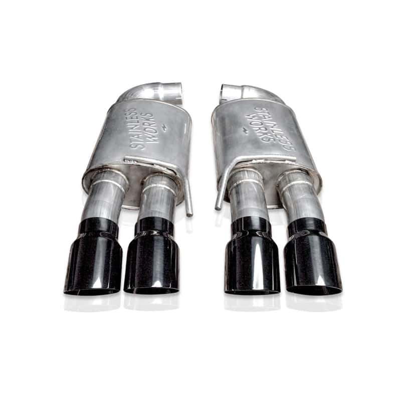 Stainless Works — Stainless Works 18-21 Mustang GT Axle Back Legend Exhaust - Black Tips - view 1