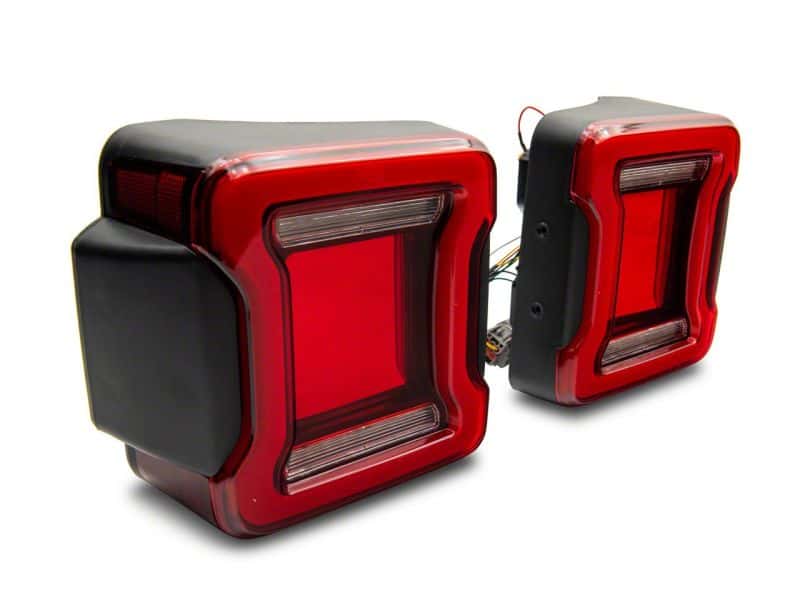 Raxiom — Raxiom 07-18 Jeep Wrangler JK Axial Series JL Style LED Tail Lights- BlkHousing- Red Lens
Lights - view 2
