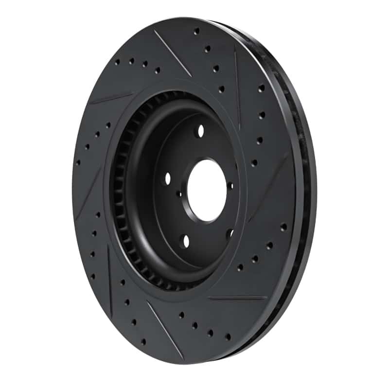 R1 Concepts — R1 20-25 Subaru WRX Front Left Drilled & Slotted Black Brake Rotor
R1 Brake Rotor Drill - view 4