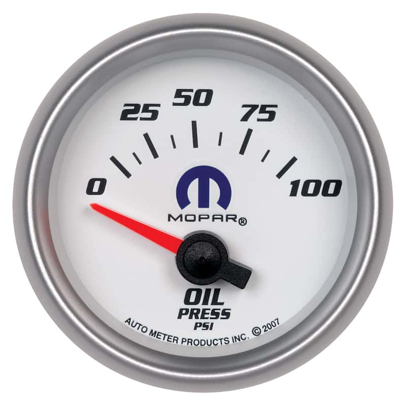 AutoMeter — Autometer Mopar 52mm Short Sweep Electronic 0-100 PSI Oil Pressure Gauge
MOPAR #77060044, 2-1 - view 1