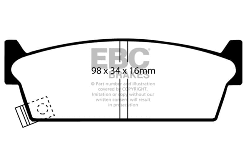 EBC — EBC 90-93 Infiniti M30 3.0 Redstuff Rear Brake Pads
Disc Brake Pad - view 1