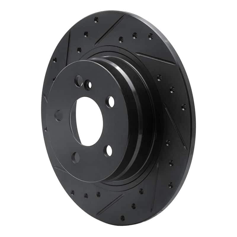 R1 Concepts — R1 08-15 Mercedes-Benz C250 Rear Left Drilled & Slotted Black Brake Rotor
R1 Brake Rotor Drill - view 2