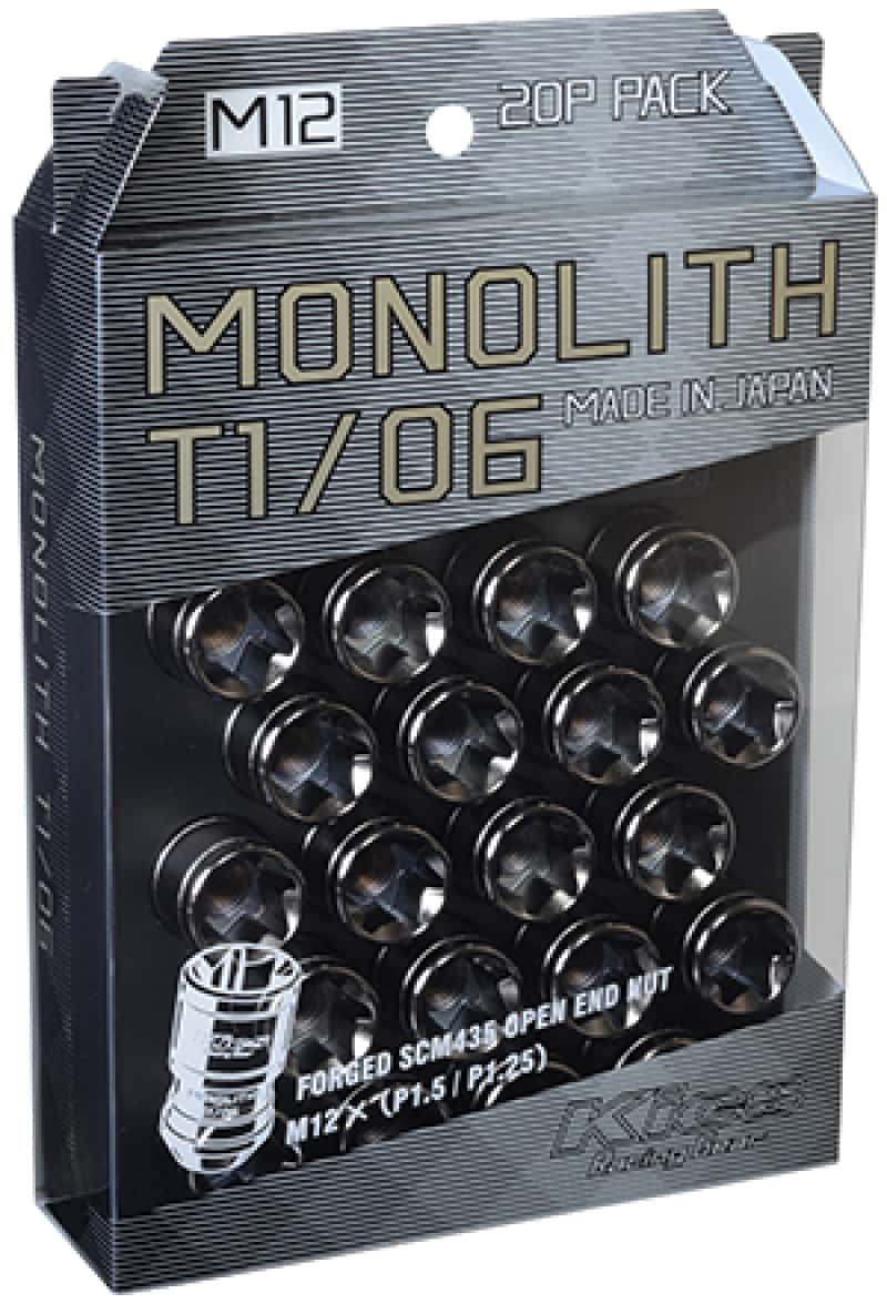 Project Kics — Project Kics 12 x 1.25 Glorious Black T1/06 Monolith Lug Nuts - 4 Pcs - view 1