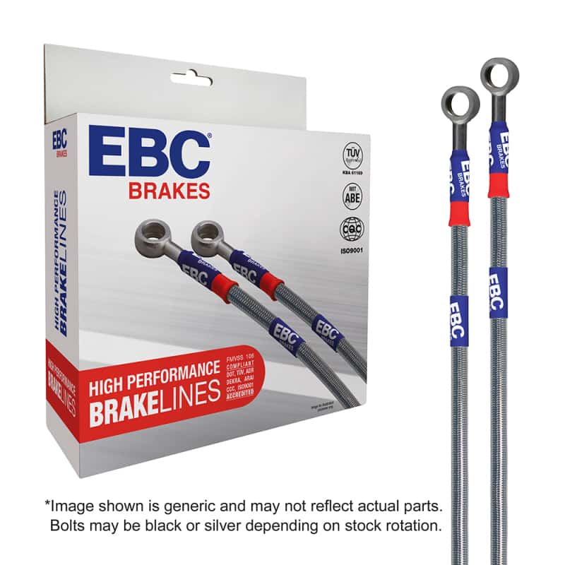 EBC — EBC 80-83 Ford Mustang (3rd Gen) 2.3L (12 x 1.0 Thread) Stainless Steel Brake Line Kit
BrkHydraLineKt - view 3