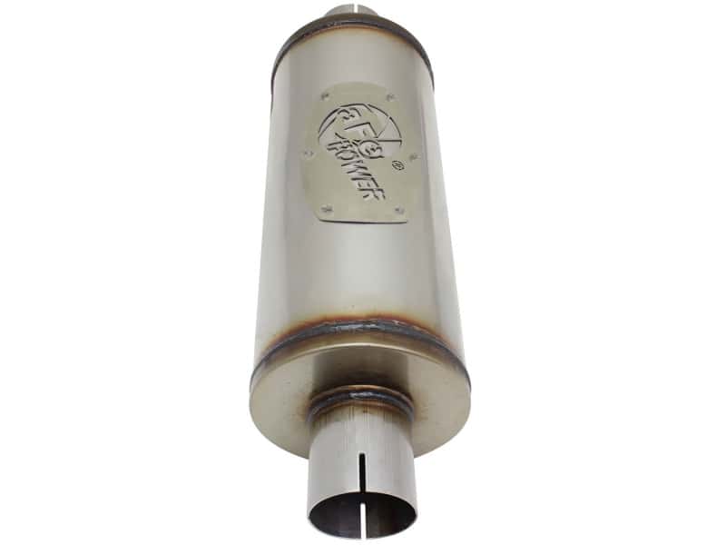 aFe — aFe MACH Force-Xp 409 SS Muffler 2-1/2in Center/Center 14in L X 6in Dia - Round Body
MACH ForceXp Muffler - view 2