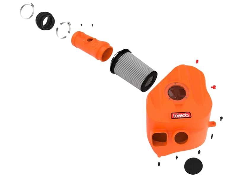 aFe — aFe 2023+ Toyota GR Corolla Takeda Momentum Cold Air Intake System Orange w/ Pro DRY S Filter
Takeda Intake System - view 2