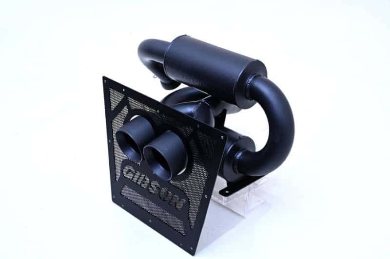 Gibson — Gibson 2024 Cam-Am Maverick R 4in. T304 Stainless Round Dual Wall Slash-Cut Tip - Black Ceramic
Powersports - view 4