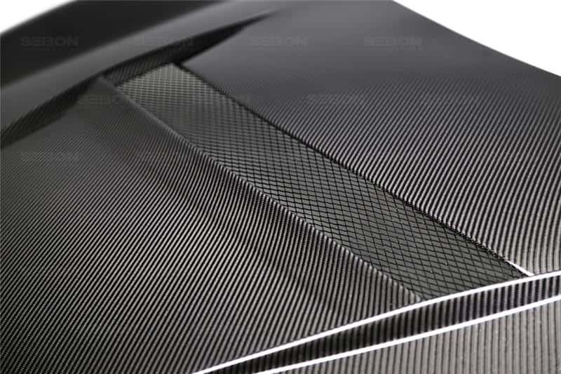 Seibon — Seibon 2016-2017 Honda Civic Coupe/Sedan/Hatchback VS-Style Carbon Fiber Hood - view 8