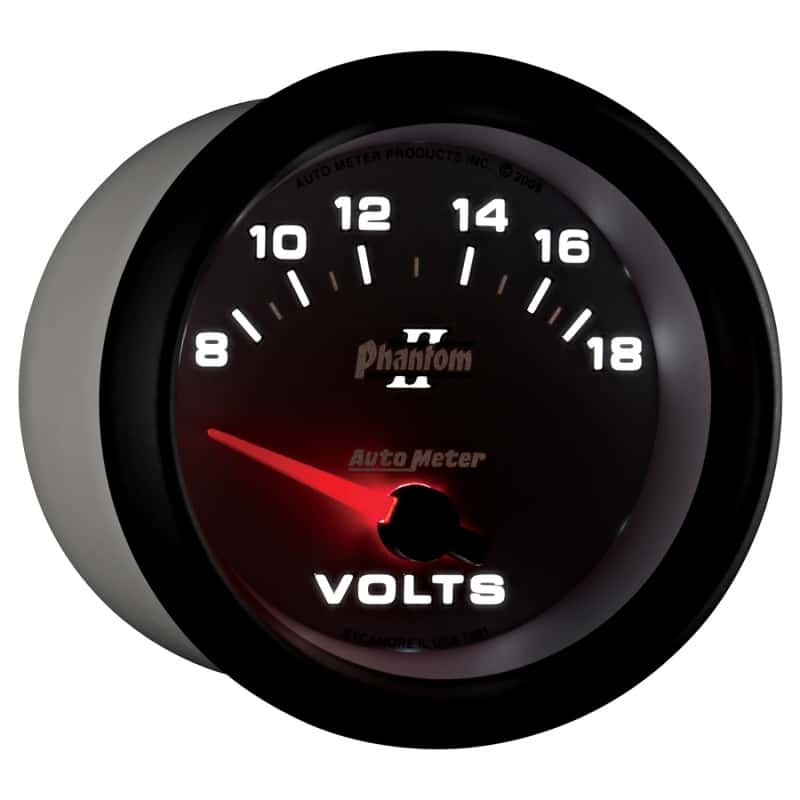 AutoMeter — Autometer Phantom II 2-5/8in 18V Electric Voltmeter Gauge
2-5/8" VOLTMETER, 8- - view 12