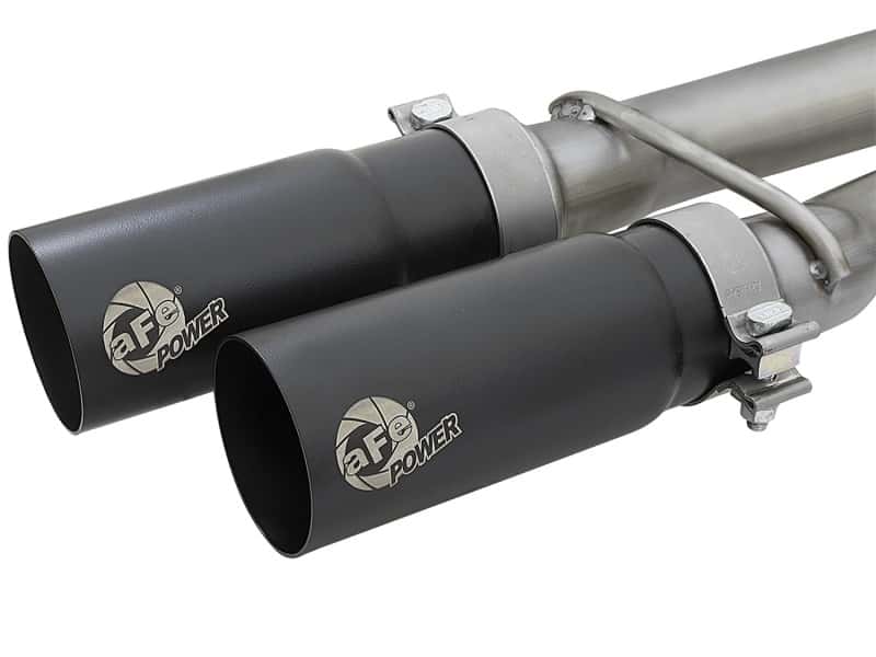 aFe — aFe POWER Rebel Series 2-1/2in 409 SS Cat Back Exhaust w/ Black Tips 16-17 Nissan Titan V8 5.6L
Cat-Back Exhaust - view 5