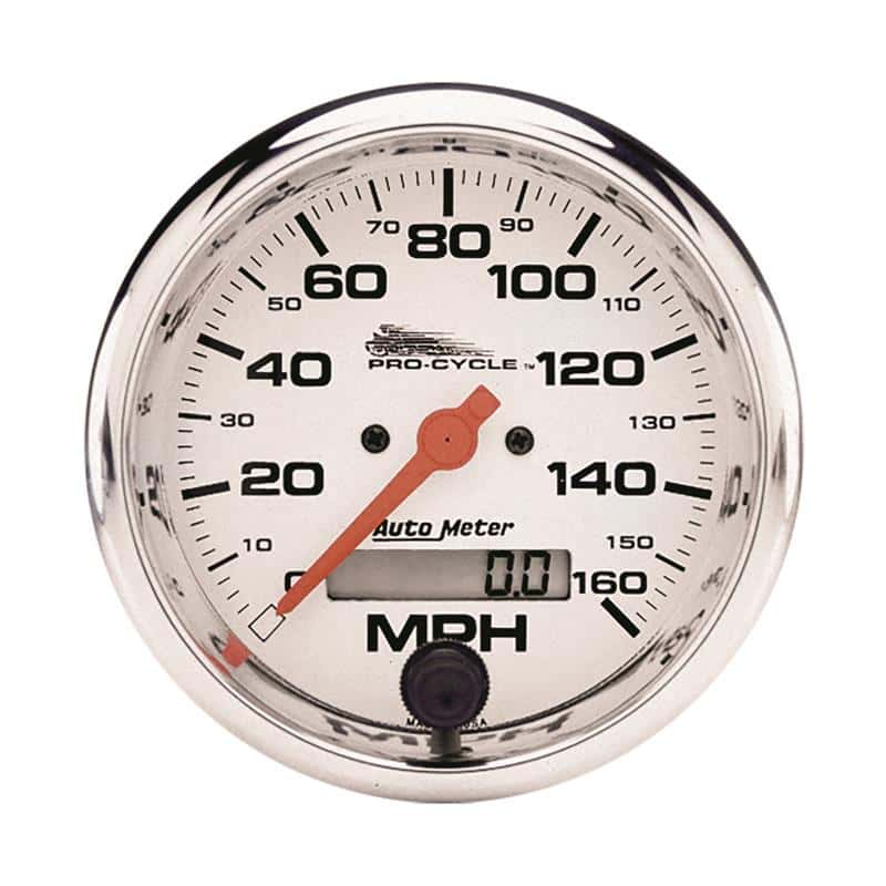 AutoMeter — Autometer Pro-Cycle Gauge Speedo 3 3/4in 160 Mph Elec White
3.75" SPD 160M WT PC - view 2