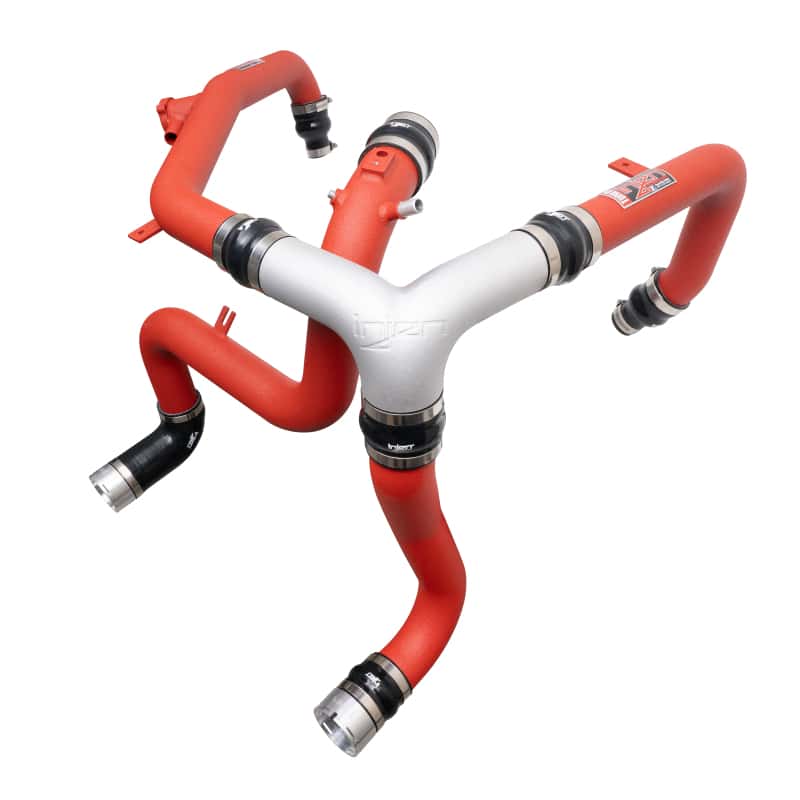 Injen — Injen 21-23 Ford Bronco 2.7L V6 (TT) EcoBoost SES Intercooler Pipes - Wrinkle Red - view 5