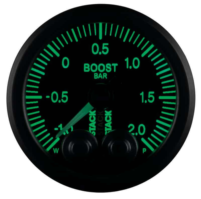 AutoMeter — Autometer Stack 52mm -1 to +2 Bar (Incl T-Fitting) Pro-Control Boost Pressure Gauge - Black
Ga Boost PC Blk 2Bar - view 7