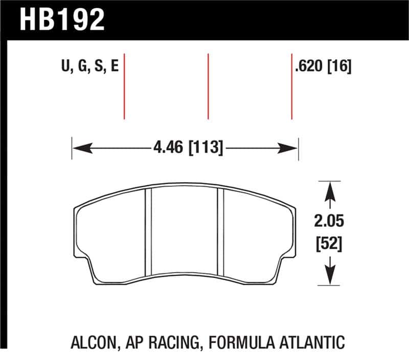 Hawk Performance — Hawk AP Racing CP4567 / CP5040-10/11/12/13S4 / CP5100 / CP5108 / CP6760 DTC-70 Race Brake Pads
Disc Brake Pad - view 1
